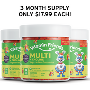 Vitamin Friends Kids Vegetarian Multivitamin + Choline Gummies